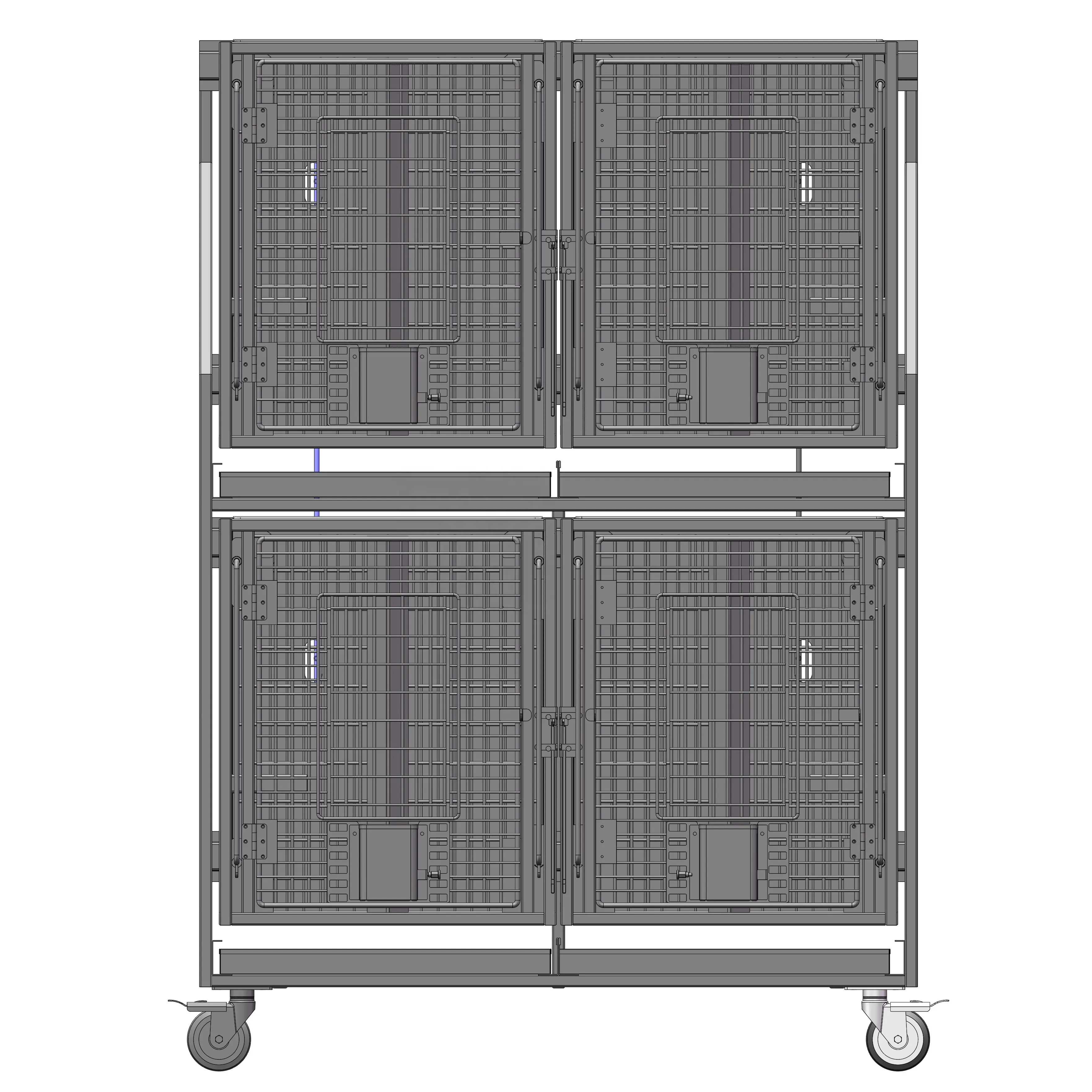 Custom Stainless Steel Sheet Metal Fabrication Rack Primate Painting Powder Coating Cage Lab Testing Assembling Products