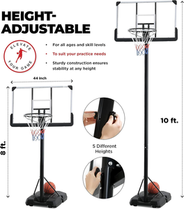 IUNNDS vendita calda supporto da <span class=keywords><strong>basket</strong></span> <span class=keywords><strong>portatile</strong></span> esterno 44 ''PC sistema di visualizzazione del tabellone di 10 piedi altezza regolabile canestro da <span class=keywords><strong>basket</strong></span> - Product Image 6