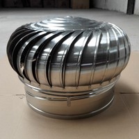 Ventilateur de toit moderne en acier inoxydable à turbine, système de ventilation éolienne sans alimentation électrique, ventilateur d'extraction de toit graphique de 410 mm de diamètre