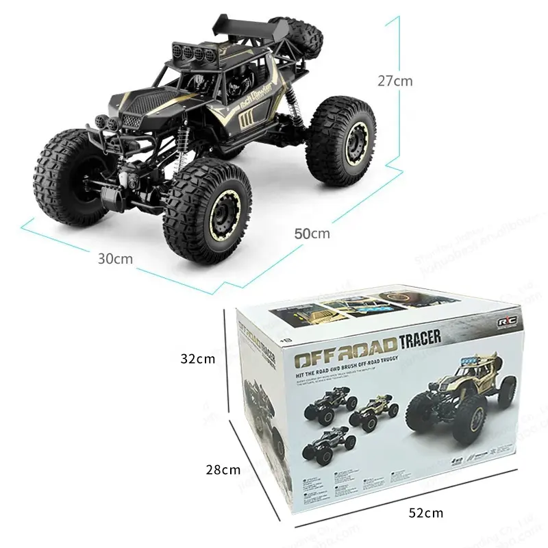 2023 nóng bán 2.4G 50cm lớn RC Xe 4WD tốc độ cao kim loại xe tải 1:8 đá Crawler Điều khiển từ xa leo RC xe
