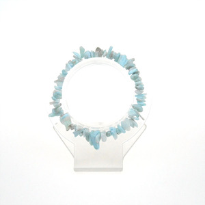 Perline di pietra Larimar dominicane naturali all'ingrosso 5-8mm blu curble Chips buon taglio diamante braccialetto gioielli Schmucksteine - Product Image 4
