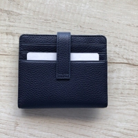 Dompet Koin Kulit Mewah YUBO LEATHER untuk Unisex dengan Penutup Kancing Khusus, Tempat Kartu Nama, Ukuran 4 Inci