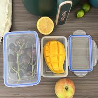 Conteneur alimentaire réutilisable en plastique, boîte de conservation hermétique pour fruits, légumes, préparation de repas, organisateur de cuisine