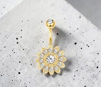 Anneau de nombril à filetage interne 14G, Bijou de piercing de nombril, Barbell de nombril, Anneau de nombril pour femme