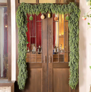 Guirnalda de Hojas de Pino y Ciprés para Navidad y Bodas, Guirnalda de Agujas de Pino Norfolk de Tacto Suave para Decoración Navideña y de Bodas - Product Image 2