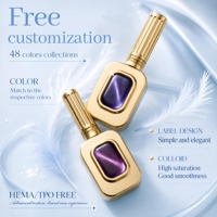 Nouvelle Collection de Gels Magnétiques Effet Œil de Chat TPO Sans HEMA, Vernis à Ongles Magnétique Effet Œil de Chat Soak Off, Fournitures pour Ongles avec Logo Personnalisé, Vente en Gros