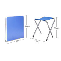 Ensemble de table et chaises pliables rondes pour l'extérieur Mini pique-nique léger pour le camping