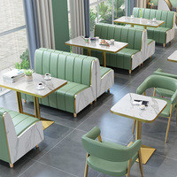 Vente en gros de meubles canapé siège cabine restaurant tissu canapé léger luxe café table à manger et chaises ensembles