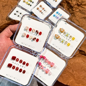<span class=keywords><strong>Uñas</strong></span> Postizas Infantiles Hechas a Mano al por Mayor, <span class=keywords><strong>Uñas</strong></span> Postizas Reutilizables con Dibujos Animados, Pegatinas de Arte de <span class=keywords><strong>Uñas</strong></span> para Niñas de 3 a 12 Años - Product Image 2