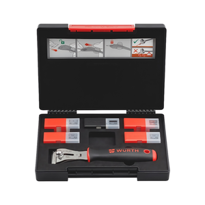 Juego de 52 Cuchillas Raspadoras para Remover Adhesivo de Grado Automotriz Estilo <span class=keywords><strong>Wurth</strong></span> con Soporte, <span class=keywords><strong>Herramienta</strong></span> Ergonómica Segura de Grado Alimenticio - Product Image 2