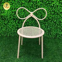Chaise d'extérieur moderne en métal pour enfants, dossier papillon, pour bébés et enfants