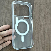 Coque de protection antichoc magnétique transparente en TPU+PC à prix d'usine pour Xiaomi 17 Pro Max
