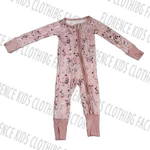 DH ODM Yüksek Kalite Unisex Bebek Bambu Fermuarlı Tulum YKK Çift Yönlü Fermuarlı Her Mevsim Özelleştirilebilir Bedenler 0-3 6-12 Ay - Product Image 4