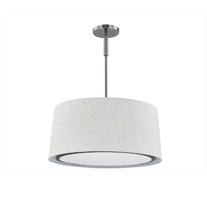Hard Wire Fabric Linen Drum Shape Pendant <b>Lighting</b> With Lamp Cover for <b>Decor</b> - Product Image 1