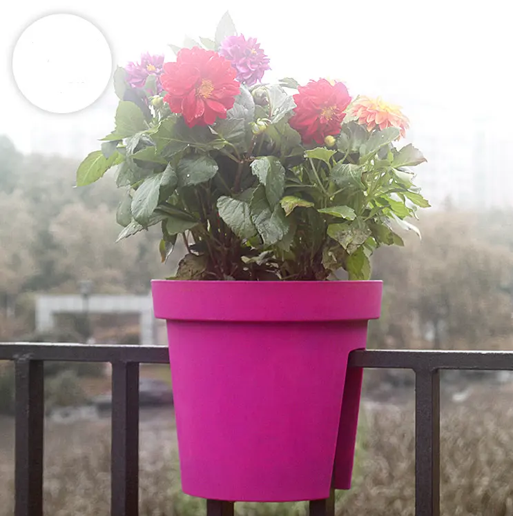 Creatieve Outdoor Garden Home Balkon Reling Bloemen Pot