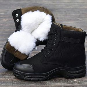 Botas de nieve para hombre, cálidas para invierno, con forro polar, suela gruesa, impermeables, para senderismo al aire libre - Product Image 2