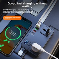 Nouvel onduleur de puissance multifonctionnel pour voiture 150W, convertisseur avec prise de type PD, chargeur rapide pour téléphones mobiles