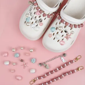 Wholesale Rhinestone Pearl Shoe Croc Bling Charms Set For Crocs