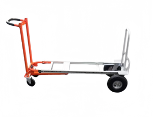 Chariot de manutention industriel pliable robuste 4-en-1, capacité 450 kg, roues en caoutchouc 10 pouces, aluminium, pour le stockage et le transport - Product Image 3