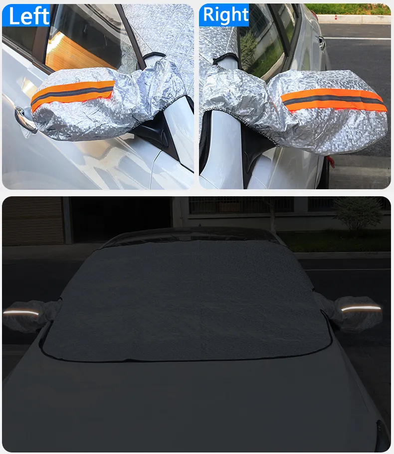 Cheap Car winter snow shield Coated silver cloth rear window magnetic  anti-freeze car cover car rain and snow shield