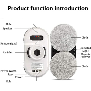 Aspirador de vidrio completamente automático más popular <span class=keywords><strong>Robot</strong></span> de limpieza de ventanas doméstico con <span class=keywords><strong>control</strong></span> remoto de un botón - Product Image 4