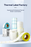 Rouleau d'étiquettes thermiques directes carrées personnalisées de 100 mm x 100 mm, autocollantes, vierges, avec code-barres, pour la logistique, l'expédition et le marquage des produits