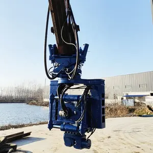 High Frequency Side Grip Pile Driver Vibro Hammer Hydraulic Excavator Mounted Tube Pile Hammer For Construction Works