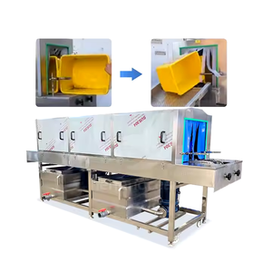 工業用トンネル式自動トレイボックスバスケット洗浄機 パレットプラスチッククレート洗浄機 - Product Image 2