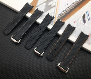 Bracelet de montre en caoutchouc de silicone à bout incurvé de 20mm avec métal pour bracelet Ome Ga <span class=keywords><strong>Sea</strong></span> <span class=keywords><strong>Master</strong></span> <span class=keywords><strong>300</strong></span> AQUA TERRA AT150 8900 Tools - Product Image 3