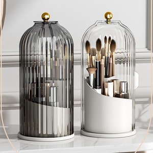 Cross-border birdcage rotating <b>makeup</b> <b>box</b> dressing table desktop supplies transparent pen holder lipstick eyebrow pencil <b>makeup</b> - Product Image 2