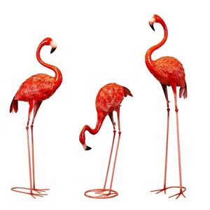 Ornement Flamant Rose Réaliste <span class=keywords><strong>en</strong></span> <span class=keywords><strong>Fer</strong></span> <span class=keywords><strong>Forgé</strong></span> pour Aménagement Paysager, Artisanat Décoratif, Décoration <span class=keywords><strong>de</strong></span> Mariage, Accessoires <span class=keywords><strong>de</strong></span> Fête/Photographie, Festif - Product Image 1