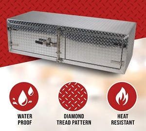 Nhôm Heavy Duty xe tải hộp công cụ <span class=keywords><strong>24</strong></span> "x <span class=keywords><strong>24</strong></span>" x 60 "kim cương tấm đôi cửa hộp lưu trữ - Product Image 4