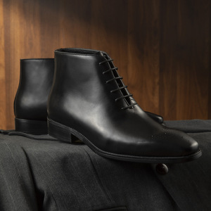 Mid-top Leather Shoes 2026 Men's Leather <b>Boots</b> British Trend Men's <b>Boots</b> Business Formal Dress Shoes for Men - Product Image 1