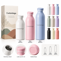 Bouteilles d'eau isothermes personnalisées de 12, 16 et 20 oz, mignonnes, mini, à double paroi, en acier inoxydable 304, réutilisables, portables et anti-fuites pour enfants