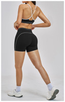 2 Set Bra Fitness Pendek Kasual Tanpa Jahitan untuk Wanita, Set Olahraga Gym