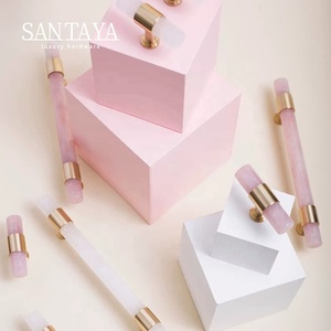 산타야 브러쉬드 황동 손잡이 주방 캐비닛 손잡이 침실 옷장 서랍 손잡이 가구 크리스탈 손잡이 - Product Image 3