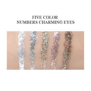 Mini <span class=keywords><strong>Eyeliner</strong></span> métallique <span class=keywords><strong>argent</strong></span> or diamant paillettes ensemble liquide longue durée, éclat ombre à paupières scintillant liquide <span class=keywords><strong>Eyeliner</strong></span> - Product Image 5