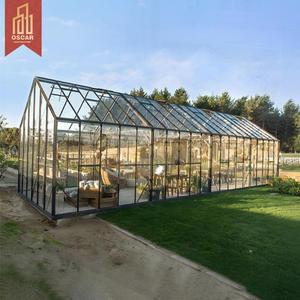 Canapé de véranda intérieur/extérieur avec sièges confortables et toit en verre trempé pour la détente et les espaces extérieurs - Product Image 1