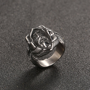 Fashion Men's <b>Ring</b> With Wings Design <b>Titanium</b> Steel SA1082 Gift Jewelry - Product Image 4