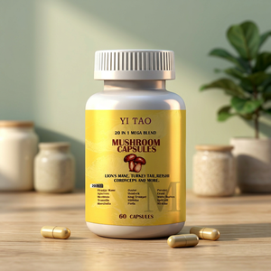 Cápsulas de Extracto de Hongos Orgánicos de Alta Calidad, Suplemento Vegetariano de Reishi, Melena de León y Cordyceps para Reforzar el Sistema Inmunitario - Product Image 1