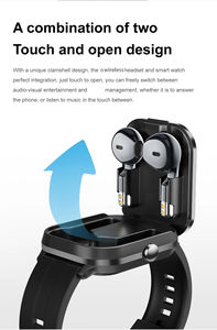 ساعة ذكية جديدة للرجال 2 في 1 مع سماعات أذن وبوصلة، مقاومة للماء IP67، لمراقبة اللياقة البدنية والصحة، متوافقة مع أجهزة آيفون وأندرويد - Product Image 2