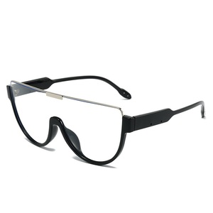 Occhiali da sole da pilota congiunti con montatura 2024 86395 alla moda con maschera facciale da donna con occhiali da sole marroni - Product Image 6