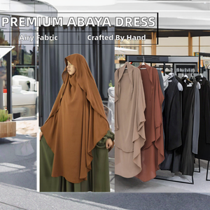 Abaya Musulmana Premium para Mujer, Hecha a Mano, Estilo Farasha Khimar, Vestido Transpirable de Poliéster, Manga Larga, Marca ZY - Product Image 2