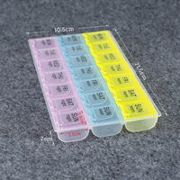 Pilulier en plastique Offre Spéciale 21 compartiments planificateur de pilules mensuel de grande capacité deux fois par jour organisateur de tablette pour la vie quotidienne