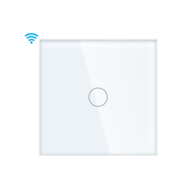 Factory Price Europe Wifi Smart Switch With Tempered Glass Cover Crystal Glass Panel