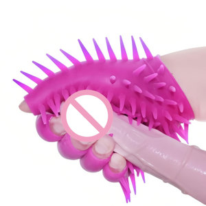 Gants en silicone pour stimulation corporelle, massage du point G et des mamelons, pour masturbation masculine, usage érotique, pour couples, avec manchon féminin - Product Image 1