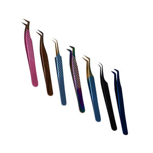 Pince à cils professionnelle en acier inoxydable pour extensions de cils, marque privée, en vente - Product Image 2