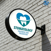 Logo personnalisé, logo d'entreprise, enseigne électronique, boîte à lumière LED, logo, boîte à lumière suspendue latérale, enseigne lumineuse pour la publicité dentaire