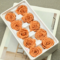 Tête de fleurs conservées pour la décoration en gros 4-5cm fleur éternelle tête de rose éternelle