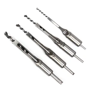 4PCS Woodworking <strong>Tools</strong> Drill Bit <strong>Set</strong> Box Square Auger Mortising <strong>Chisel</strong> Drill Square Hole in Wood - Product Image 1